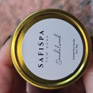 Luxury Mini Soy Sandalwood Candle By SAFISPA 2oz/50g NEW Travel Size